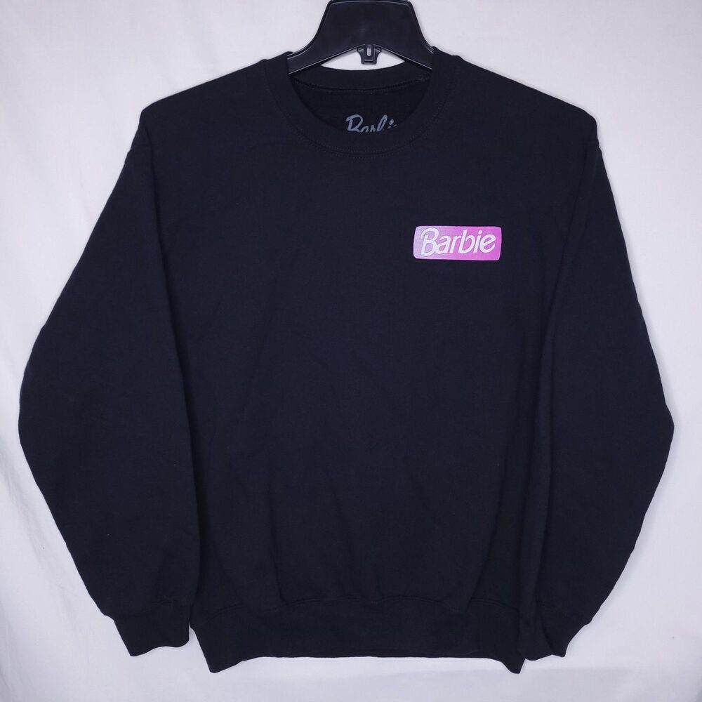 Barbie Dream Car Sweatshirt Womens Medium Black Fleece - Picture 2 of 10